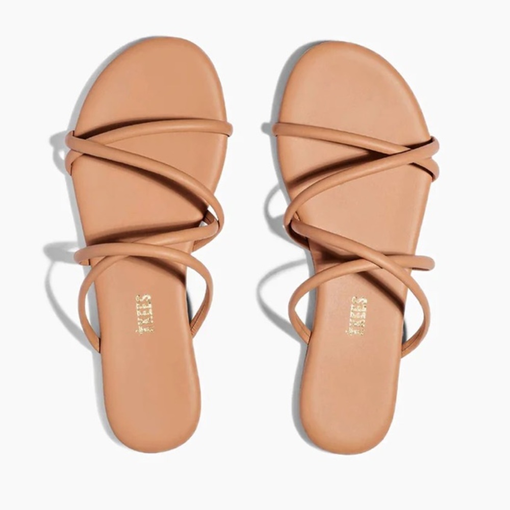 TKEES Sloane Nude Sandals Size 8